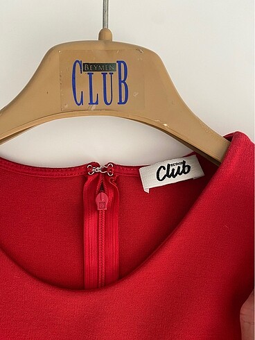 m Beden BEYMEN CLUB TATLI KIRMIZI ELBİSE