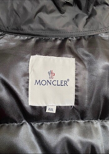 xxl Beden Siyah kolsuz şişme Moncler mont