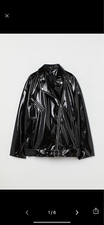 H&M oversize rugan deri ceket