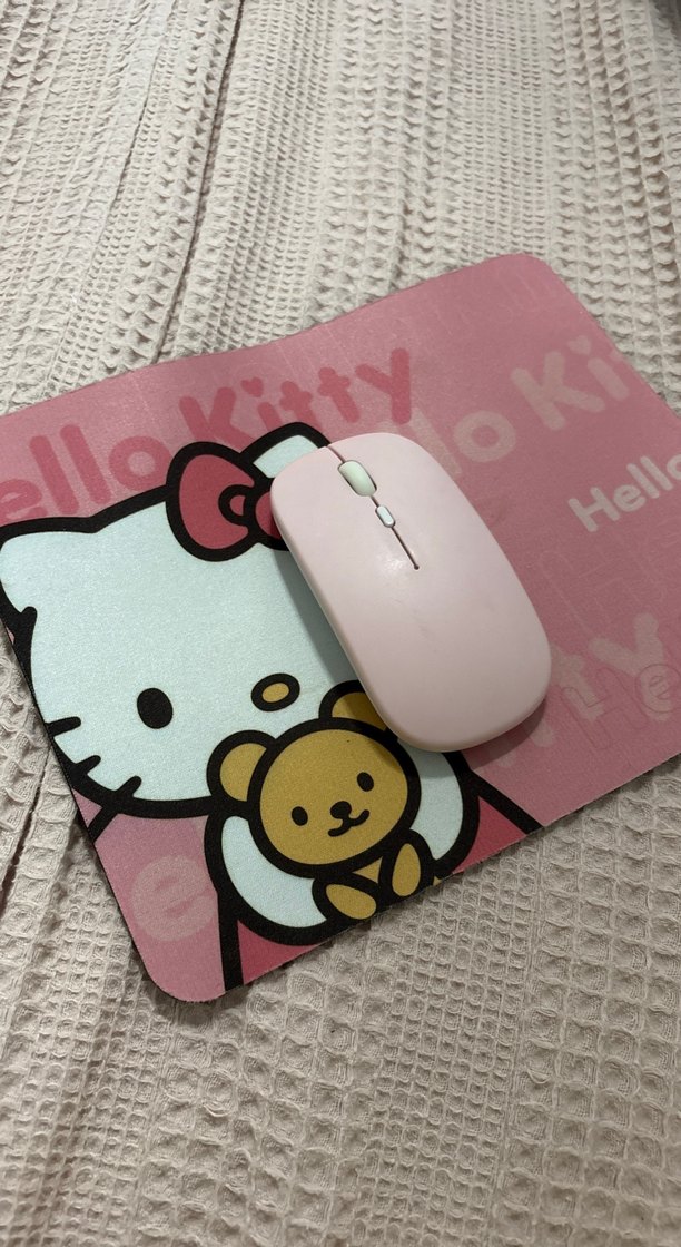 Pembe Pastel Klavye, Fare ve Hello Kitty Mousepad - Görsel 3