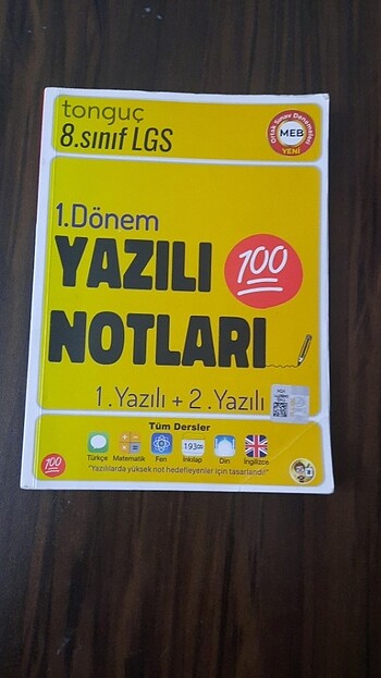 8.sınıf LGS yazılı notları 1.dönem Tonguç