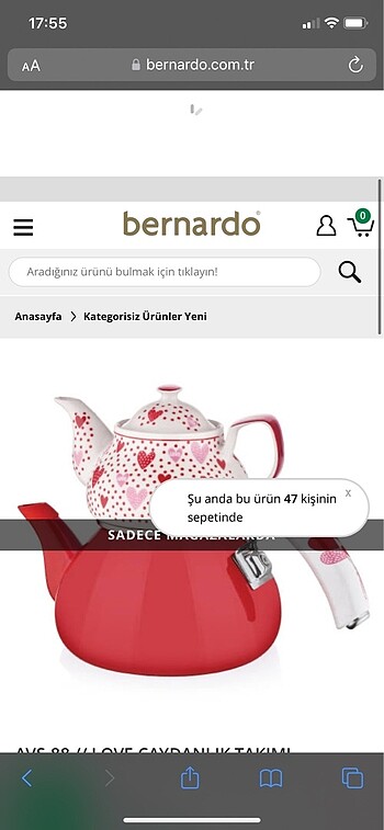 Bernardo Porselen çaydanlık