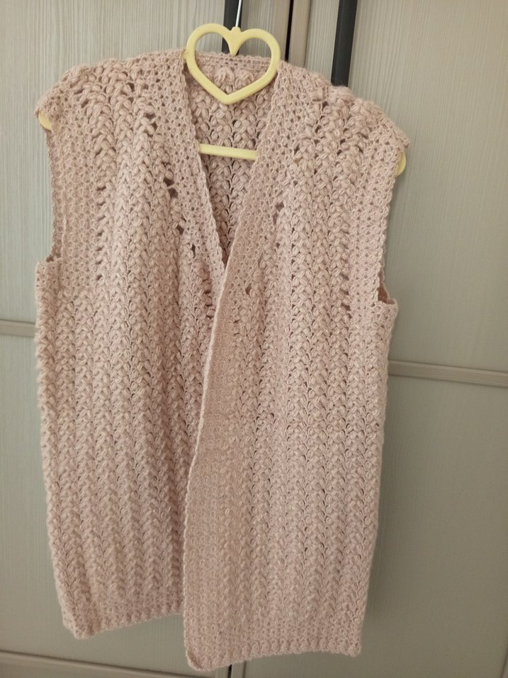 Örgü Kadın Yelek V Yakalı - Görsel 3