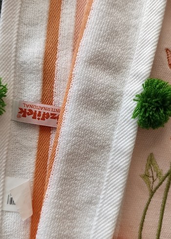 Nakışlı Bohem Beyaz Havlu - Görsel 3