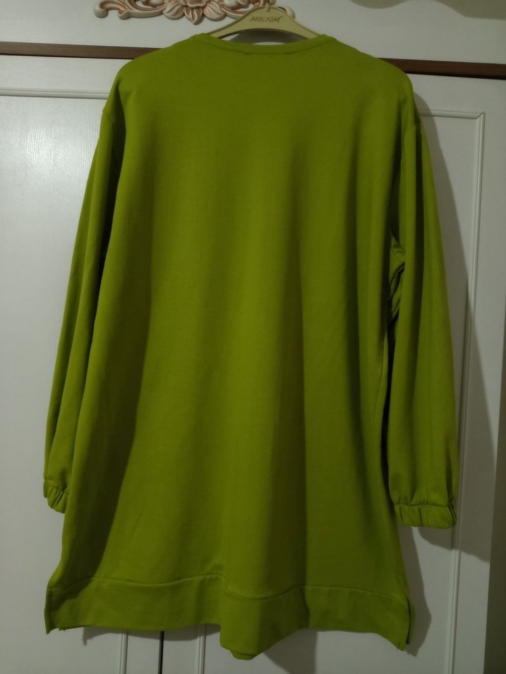 Kadın Yeşil Salaş Sweatshirt - Görsel 4