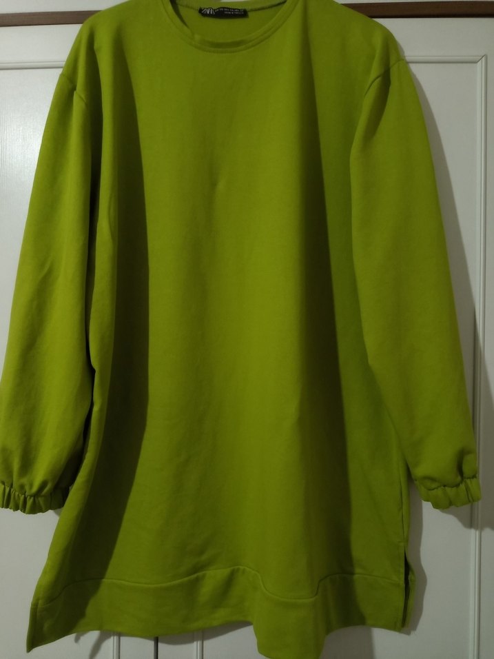 Kadın Yeşil Salaş Sweatshirt - Görsel 2