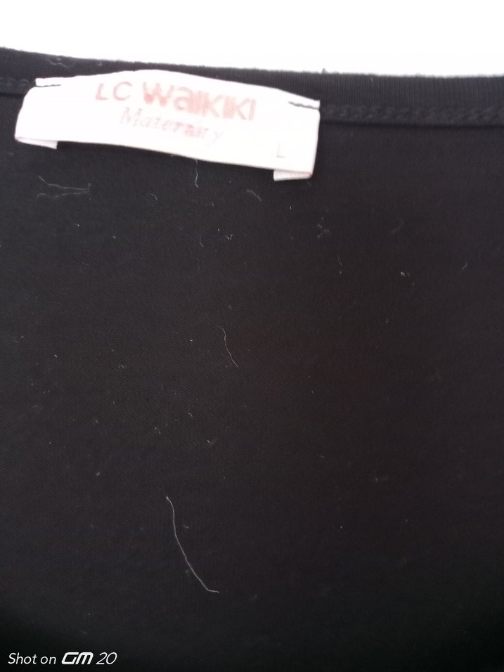 Kadın Siyah Mini Tişört Payetli Desenli - Görsel 3