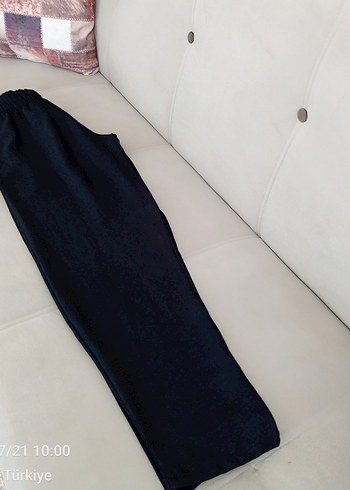 Diğer Siyah Kadın Rahat Kesim Polar Kumaş Pantolon