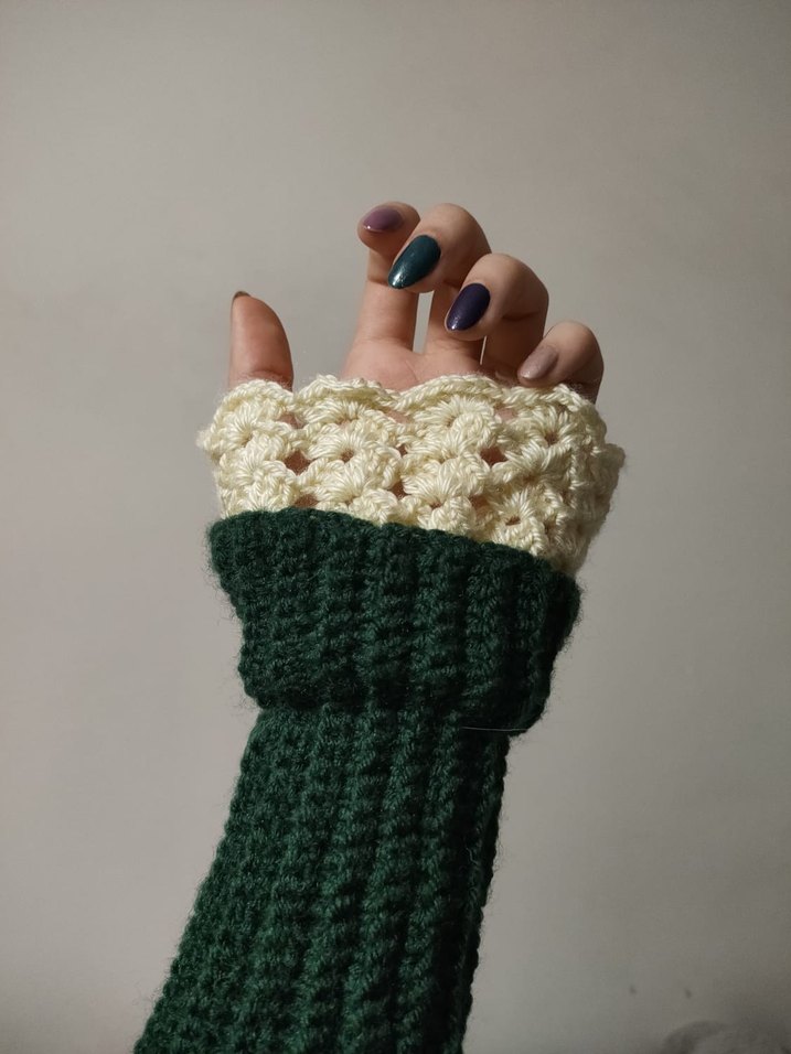 Örgü Bohem Kadın Eldiveni - Görsel 2
