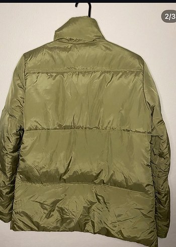 Kadın Yeşil Fermuarlı Sokak Stili Mont - Görsel 3