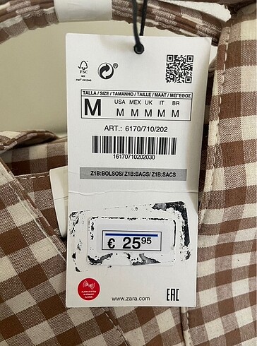 Zara Desenli Midi Tote Çanta