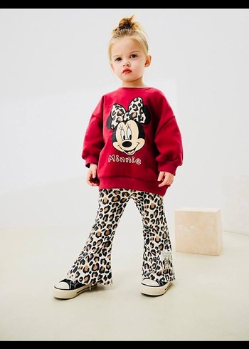 Minnie leoparlı taytlı takım 7-8 yaş