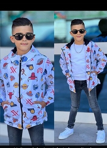 NBA model çocuk yağmurluk 9-10 yaş - Görsel 2