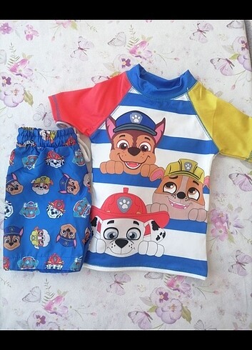 Paw patrol çocuk mayo takım 5-6 yaş  - Görsel 5