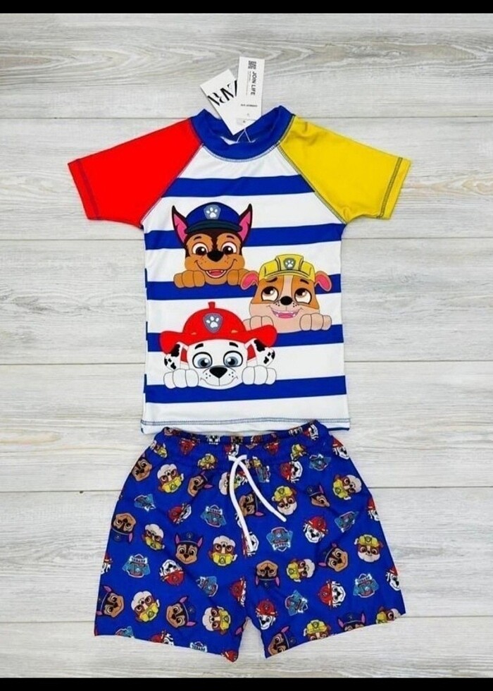Paw patrol çocuk mayo takım 5-6 yaş  - Görsel 2
