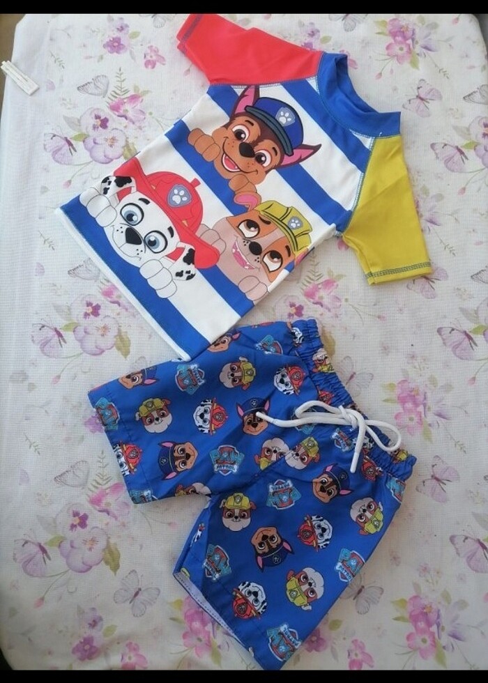 Paw patrol çocuk mayo takım 7-8 yaş  - Görsel 4