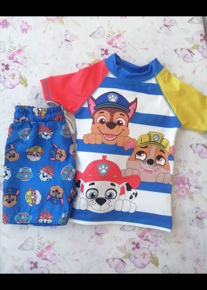 Paw patrol çocuk mayo takım 7-8 yaş  - Görsel 5
