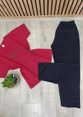 Erkek Kısa Kollu Kırmızı Pijama Takımı - Görsel 3