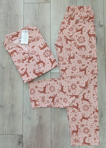 Bayan Uzun Kol Düğmeli PiJaMa TaKıMı - Görsel 2