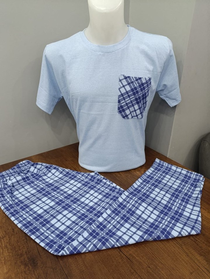 Diger Erkek Mavi Kısa Kollu Pijama Takımı - Görsel 2