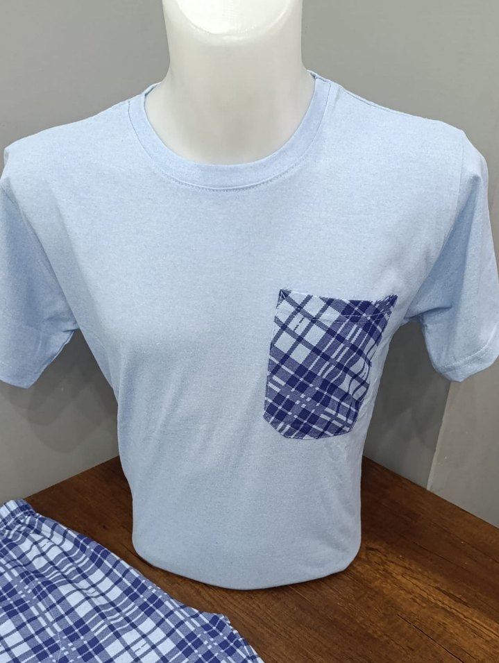 Erkek Kısa Kollu Şortlu Cepli Pijama Takımı - Görsel 2