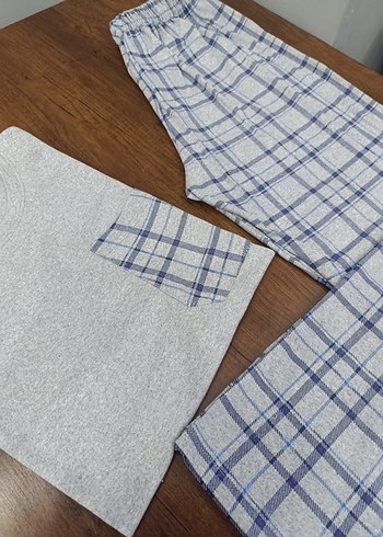 Gri Kareli Erkek Pijama Takımı - Görsel 5