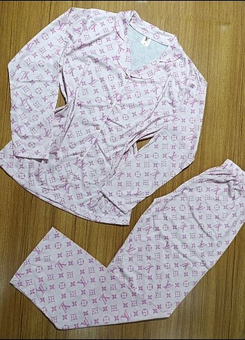 l Beden Louis Vuitton Bayan Önden Düğmeli Pijama Takımı