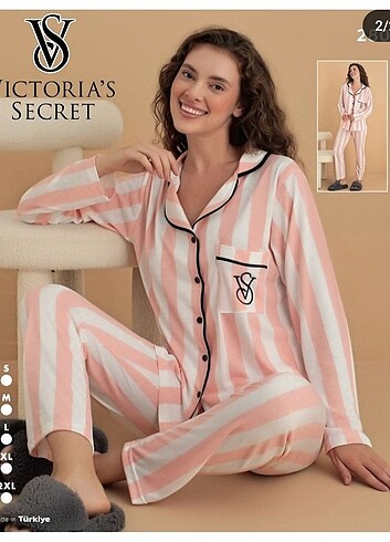 Uzun Kol Önden Düğmeli Pijama Takımı 