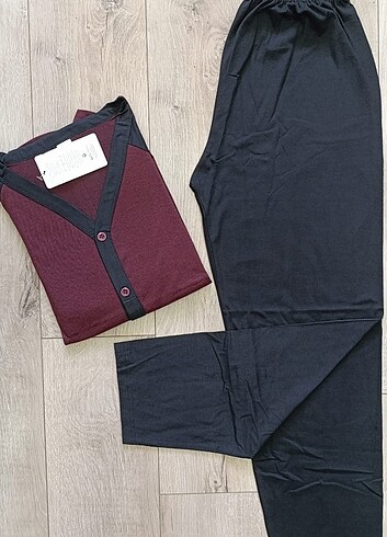 Erkek Uzun Kol Önden Düğmeli Pijama Takımı - Görsel 3