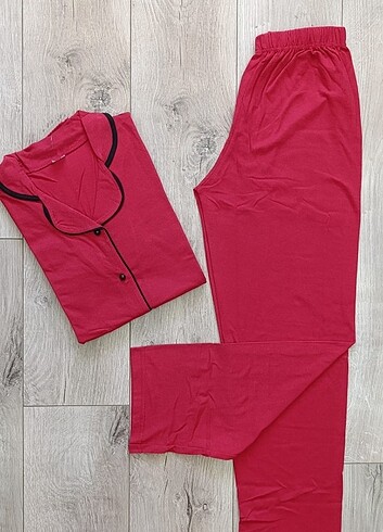 Diğer Bayan Uzun Kol Önden Düğmeli Pijama Takımı