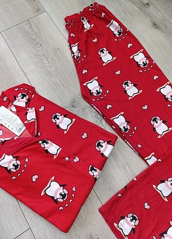Diğer Uzun Kol Önden Düğmeli Pijama Takımı