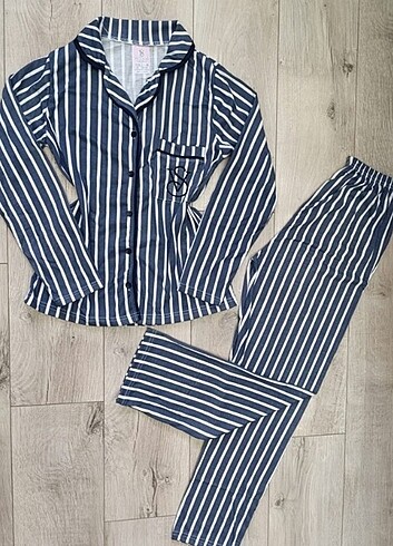 xxl Beden Uzun Kol Önden Düğmeli PiJaMa TaKıMı