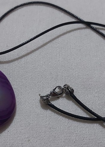 Mor Boncuklu Midi Kolye - Görsel 4