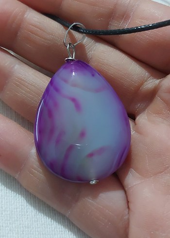 Mor Boncuklu Midi Kolye - Görsel 3