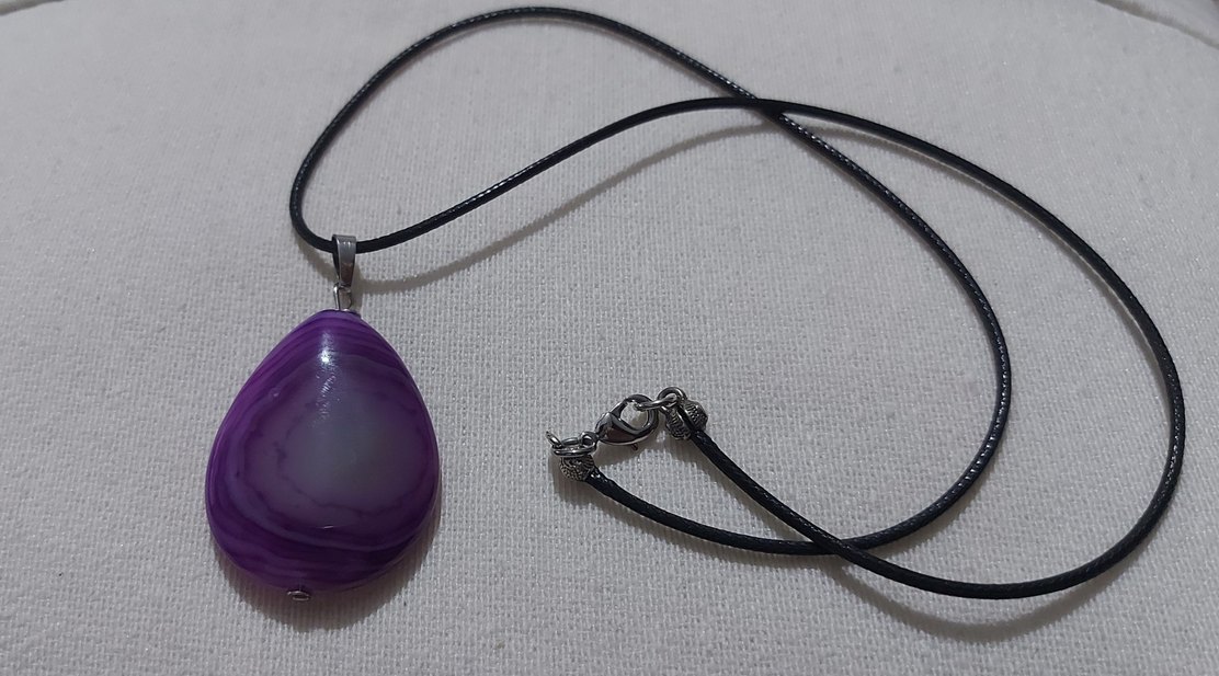 Mor Boncuklu Midi Kolye - Görsel 4