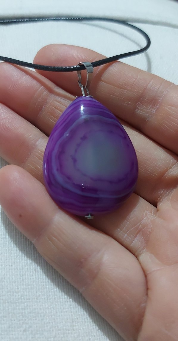 Mor Boncuklu Midi Kolye - Görsel 2