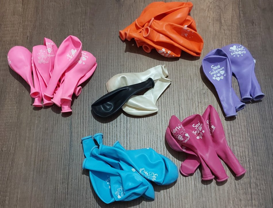 Renkli Parti Balonları Seti - Görsel 5