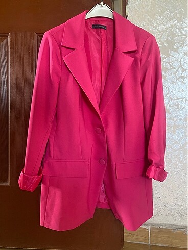 Pembe blazer ceket