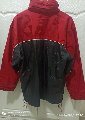 Kırmızı Siyah Fermuarlı Erkek Rüzgarlık - Görsel 3