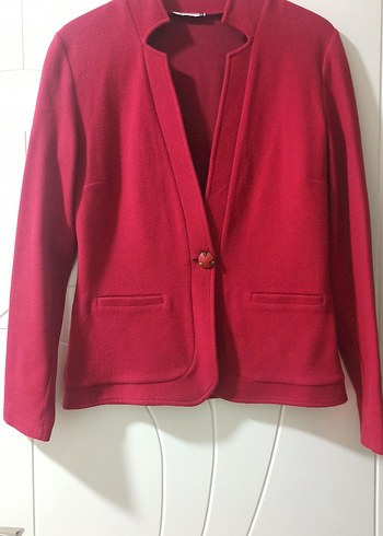 Klasik Kırmızı Kadın Blazer Ceket - Görsel 2