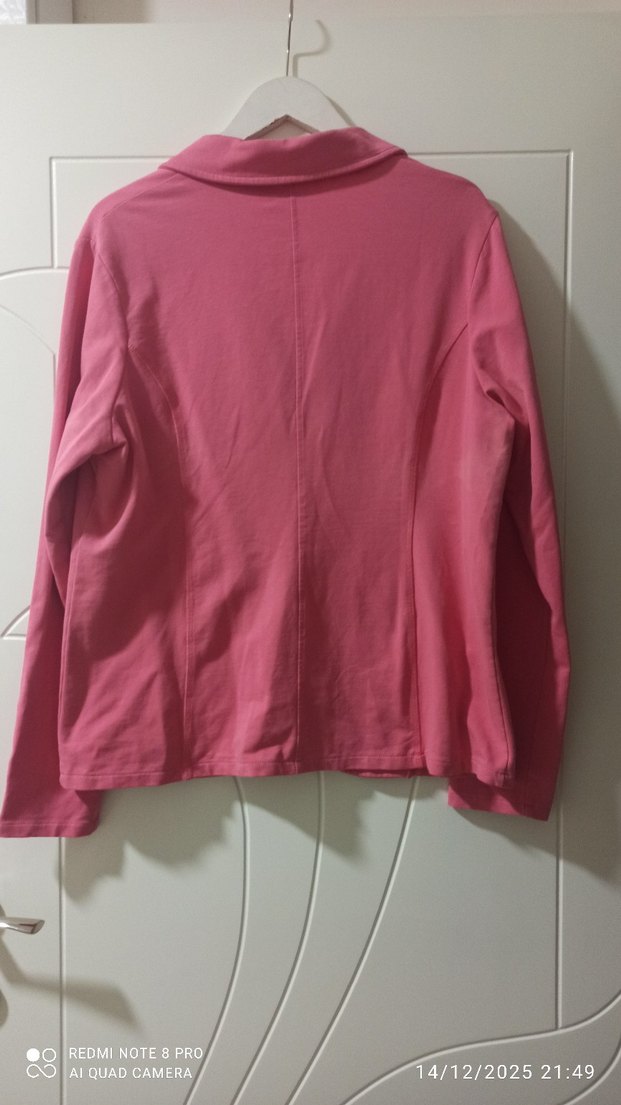 Pembe Düğmeli Kadın Blazer Ceket - Görsel 2