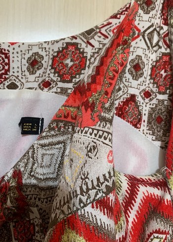 Bohem Çok Renkli Uzun Askılı Elbise - Görsel 3