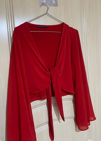 Kırmızı Uzun Kollu bluz - Görsel 4