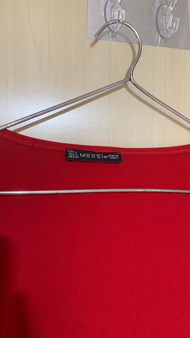 Kırmızı Uzun Kollu bluz - Görsel 3