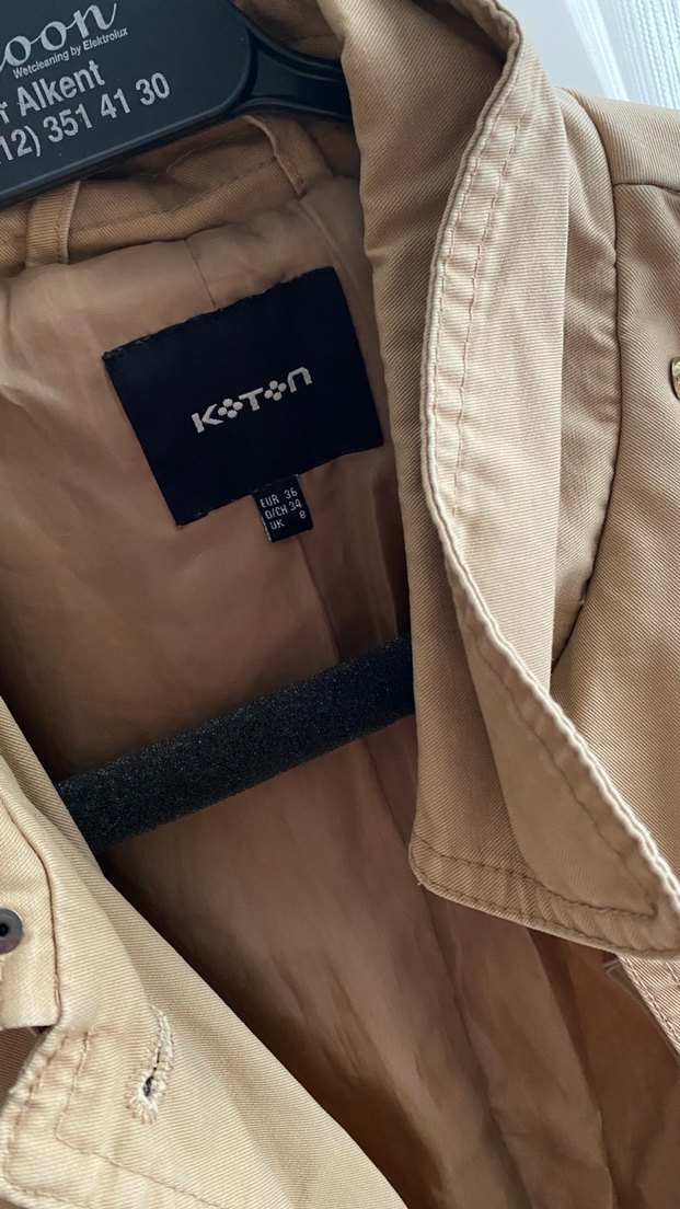 Bej Düğmeli Midi Trençkot - Görsel 2