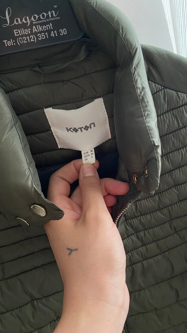 Düğmeli Gri Kadın Ceket - Görsel 2