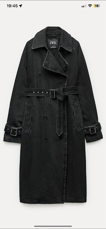 xs Beden Zara denim trençkot