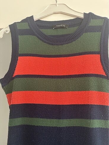 Milla çizgili triko elbise - Görsel 9