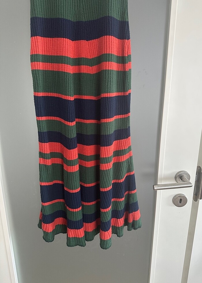 Milla çizgili triko elbise - Görsel 4