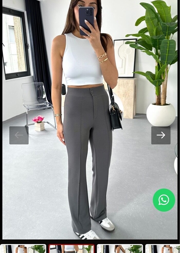 Kadın antrasit pantolon - Görsel 2